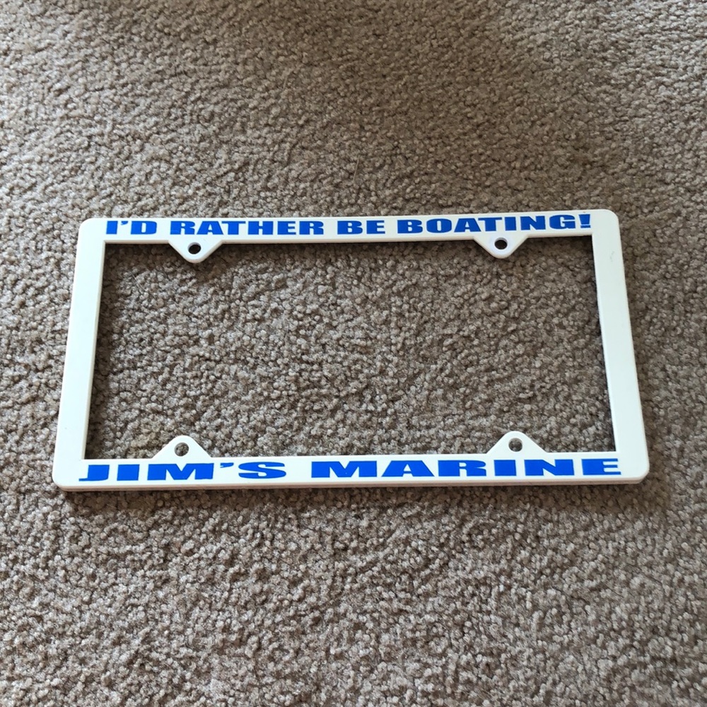5/$25  License plate fram “I’d rather be boating”